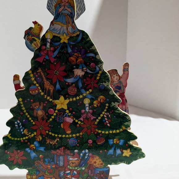 VTG Wooden Christmas Tree Motion Music Box  Works Table Shelf Decor Taiwan - Picture 5 of 14